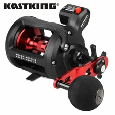 Fishing Coil Round Baitcasting Graphite Body Large Line Capacity Reels Saltwater