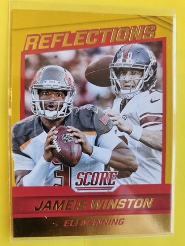 2016 Score Reflections Gold #18 Jameis Winston/Eli Manning - New York Giants