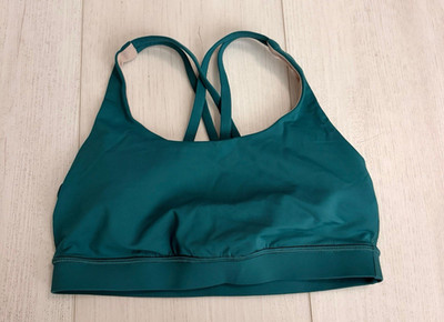 Lululemon Energy Sports Bra Sz 6 Green Medium Support B-D Cup