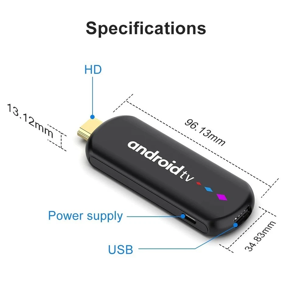 Android TV-Stick 4K, Android 14, Quad-Core, Dual-WLAN, Bluetooth, Media-Player - Bild 4 von 4