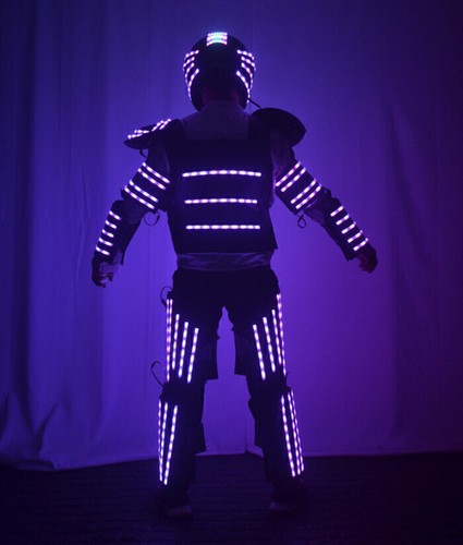 LED Roboter Kostüm Kleidung Roboter Anzug mehrfarbig für DJ Traje Party Show Glow - Bild 3 von 5