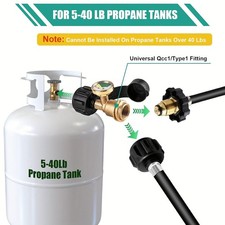 2-Pcs Precise Propane Tank Gauge - Leak Detector 5-40lb, QCC 1,Camping BBQ Use  