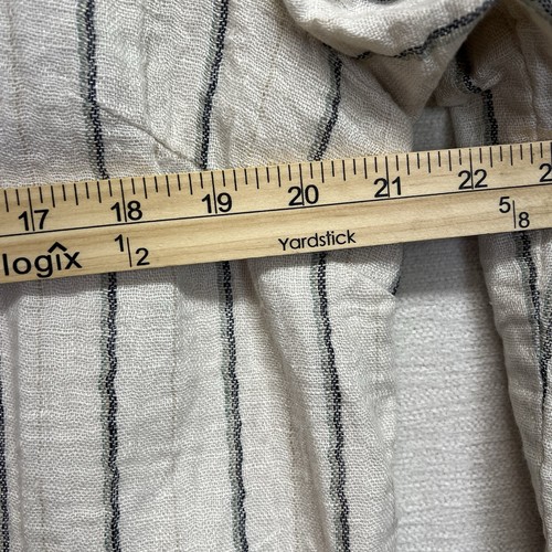 J. Jill Blazer Jacke Leinenmischung vorne offen Oversize gestreift M verstellbar. Ärmel - Bild 11 von 13