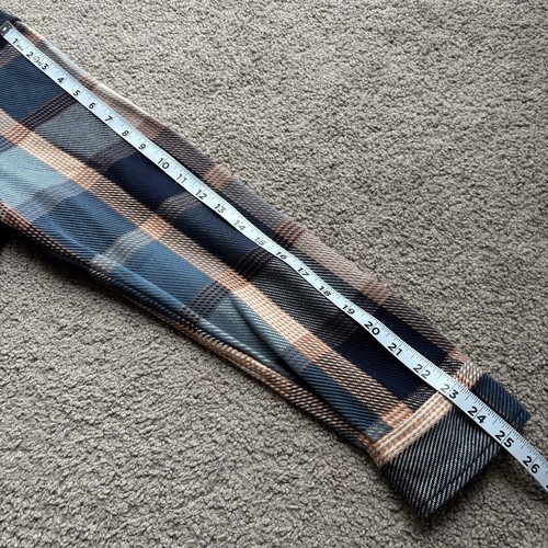 Outerknown Decke Hemd Herren klein blau kariert Bio-Baumwolle schwer neu mit Etikett $ 168 - Bild 5 von 16