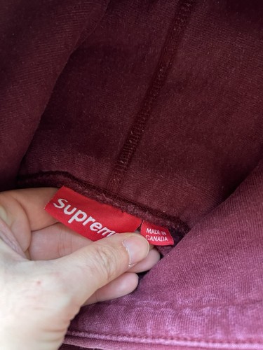 Supreme Metallic Arc Burgundy Hooded Sweater Size Large - Bild 3 von 5
