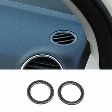 Dashboard Side Vent Overlay Cover Trim For Benz C-class 07-14 Carbon Fiber Steel