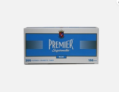 Premier Light Blue 100mm 100s Filtered Cigarette Tubes - 5 Boxes (1000 tubes)