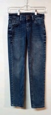 JUSTICE Jeans Girls 10 Blue Rinse Denim Girlfriend Slim Fit Stretchy Kids Pants
