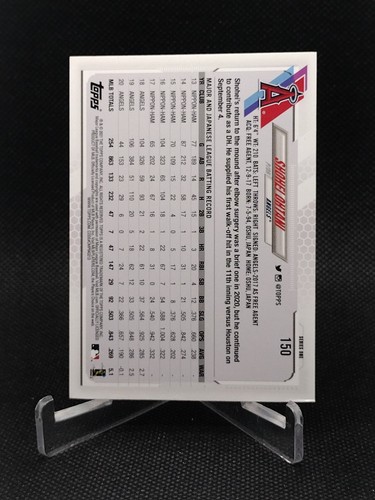 Shohei Ohtani Yellow Parallel 2021 Topps Series 1 Los Angeles Angels #150 - Bild 5 von 5