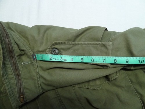 M-65 L-Long Military Field Jacket Coat Vietnam M65 Drab OG-107 Sateen 60s 70s - Picture 5 of 24