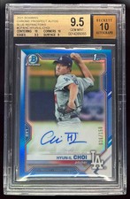 2021 Bowman Chrome Prospect Blue Refractor #CPAHC Hyun-il Choi Auto /150 BGS 9.5