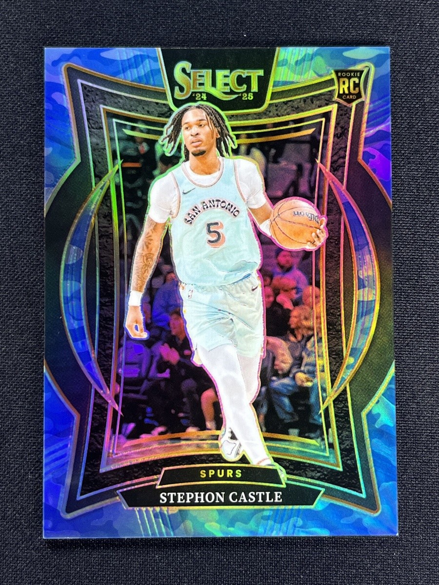2024-25 Panini Select Stephon Castle Concourse Blue Camo Prizm Rookie RC /99
