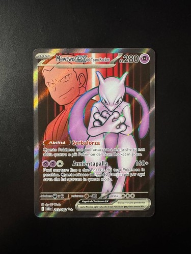 Mewtwo EX del Team Rocket 213/182 NM Pokémon Rivali Predestinati