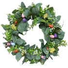 Easter Leaf Eggs Wreath Pendant Festival Front Door Wreath Easter Window Decor