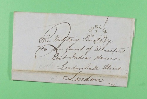 DR WHO 1858 IRELAND STAMPLESS F/L DUBLIN TO LONDON ENGLAND R01838