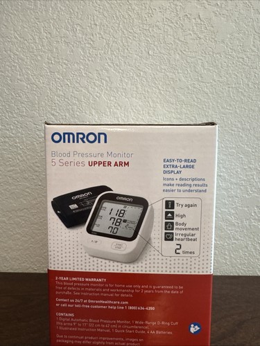 Omron 5 Series Upper Arm Blood Pressure Monitor BP7255 Wireless Bluetooth - Picture 2 of 4