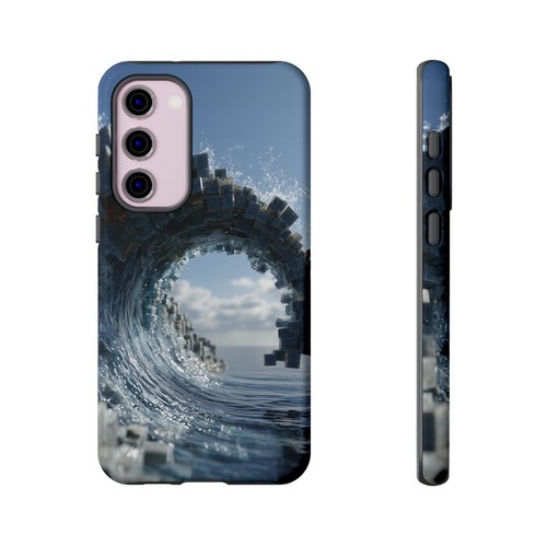 For iPhone | Samsung Galaxy | Pixel Phone Case - Cube Tidal Wave Digital Ocean - 第 178/239 張圖片