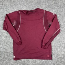 Ariat FR Work Shirt Mens S Burgundy Long Sleeve Flame Resistant Crewneck