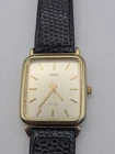 Vintage TIMEX Men’s Gold Tone Tank Style Analog Quartz Watch Working