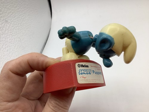 Vintage Peyo Smurf Push-up Puppet Toy C1980 Galoob, HK. RARE collectable - Picture 16 of 22