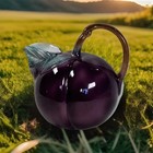 Ceramic Pitcher Plum Design Made in Italy  7” Tall ~ Read