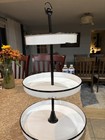Vintage Style Farmhouse Style Metal Serving Tray 3 Tier Sizes 24 H 13 11 9 Inch