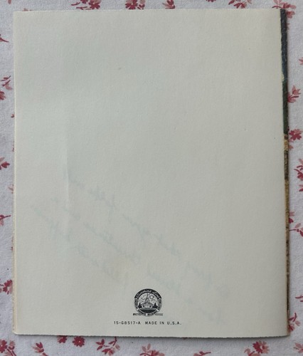 Tarjeta de felicitación vintage MCM texturizada Navidad María y José sin habitación en la posada - Imagen 5 de 5