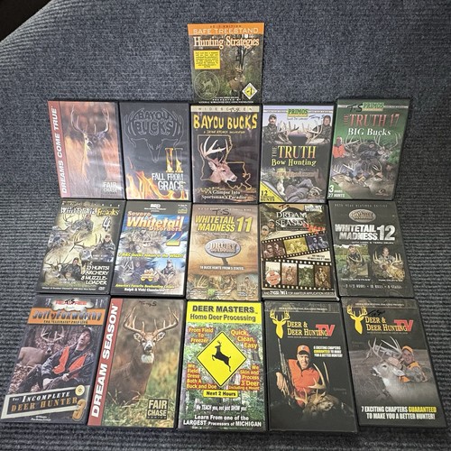 Hirsch Jagd DVD Lot 16 Bogen Gewehr Ausrüstung Führer Realtree Bayou Bucks Drury Primos