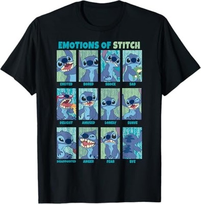 Disney Lilo & Stitch Emotions Of Stitch Box Up Panels T-Shirt Size S - 5XL