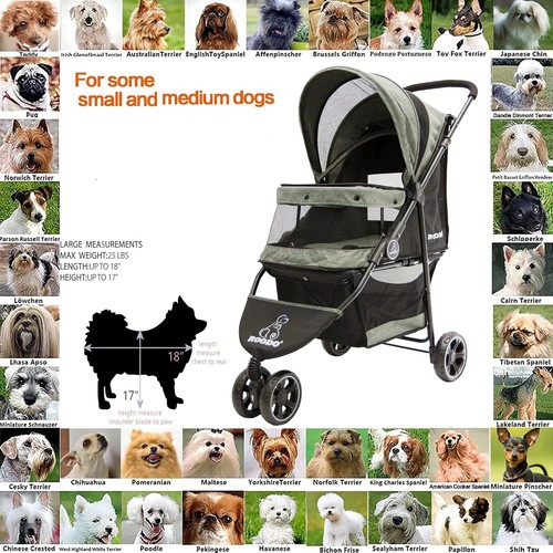 3 Wheel Dog Pet Cat Stroller Best Lightweight Foldable Compact Portable Jogge... - Picture 5 of 10