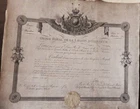 1819 Knight's Diploma the Legion of Honor by King Louis XVIII