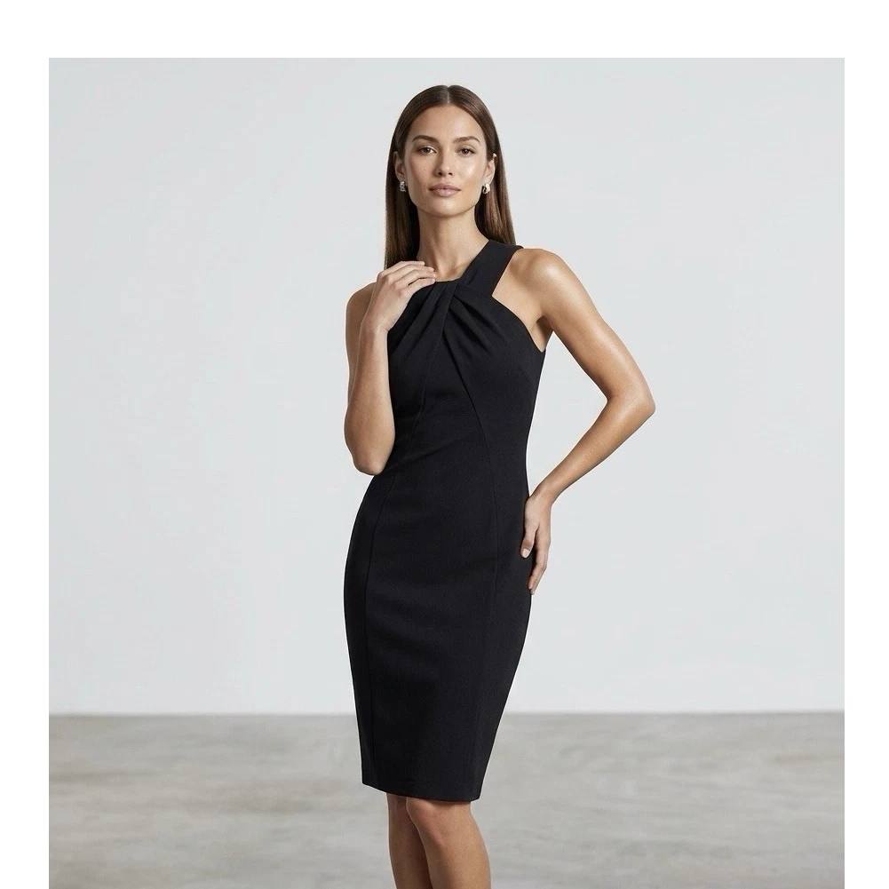 green emerald velvet dress Calvin Klein Womens Solid Faux Leather Sheath Dress Black 6 at Amazon  Women's Clothing store