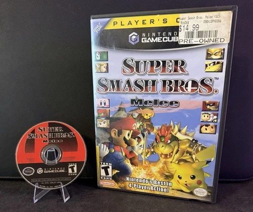 Super Smash Bros Melee (Nintendo Gamecube) Box & Disc Only. No Manual. Good Cond