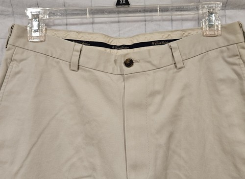 Brooks Brothers Advantage Chino Hudson Men's Pants 34x32 Khaki Flat Front EUC - Picture 2 of 11