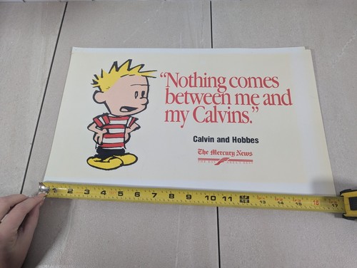 1980's Calvin & Hobbes / The Far Side Double Sided Promo Poster Mercury News CA - Picture 14 of 15