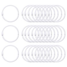 50pcs Binder Rings 1.5 Inch Loose Leaf Binder Ring Metal Book Rings White