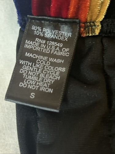 Woman’s Aviator Nation Classic Velvet Black, Multicolor Stripes Sweatpants Sz S - Picture 14 of 15