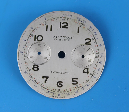Original Zifferblatt Orator Landeron Suisse Chronograph Vintage Swiss Armbanduhr