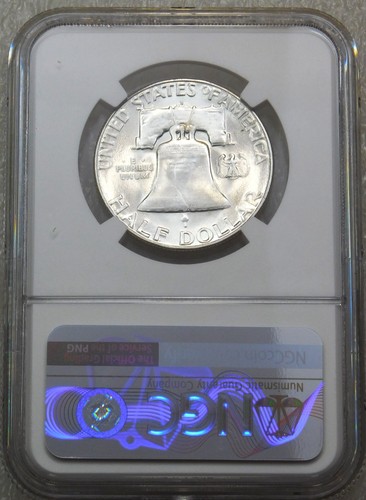 1953 S Franklin Half Dollar NGC MS66 Frosty White Just Graded New Holder #J116B - Picture 3 of 4