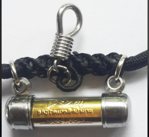 Halskette Takrud Gold Blatt Mantra Anhänger Takrut 8 Tid Talisman Thai Amulett - Bild 8 von 11