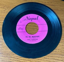 Chris Sandoval Y Su Orquesta - Te He Mentido / Tormento 45 Record Tejano Nopal