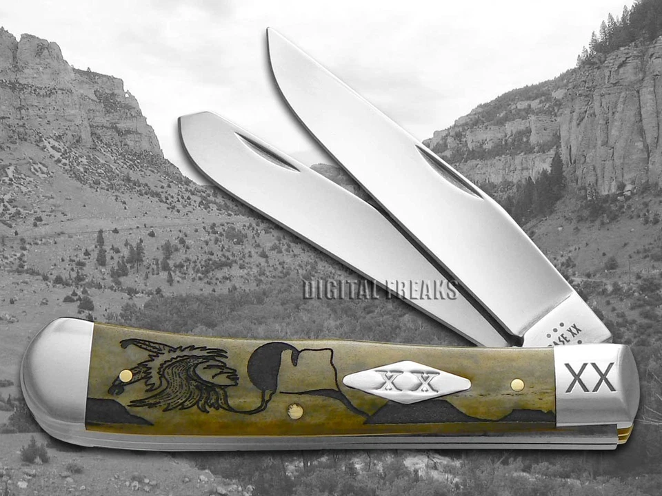 Case xx Knives Yellowhorse Early Morning Singer Olive Green Bone Knife - Image 2 of 4