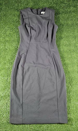 Calvin Klein Sheath Dress Womens Size 0P Gray Sleeveless Back Zip - 第 1/8 張圖片