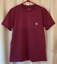 Carhartt K87W Women s Pocket T-Shirt Beet Red Heather - Medium