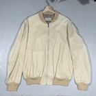 Butter Soft Lambskin Leather Bomber Jacket Bullock & Jones Italian Zip Up Sz: M
