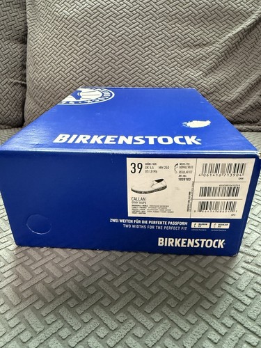 Birkenstock New w/ Box Callan Gray Taupe Suede Leather Size 39 Womens 8 Mens 6 - Picture 2 of 7