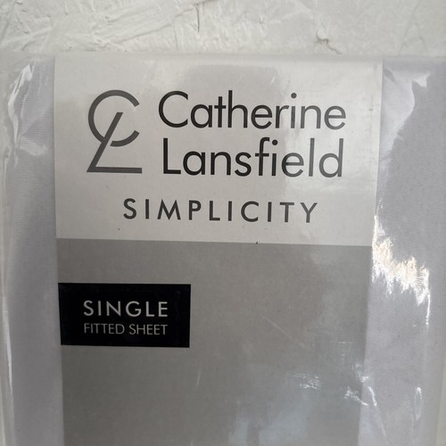 Catherine Lansfield Simplicity Single Fitted Sheet - White - Picture 4 of 6