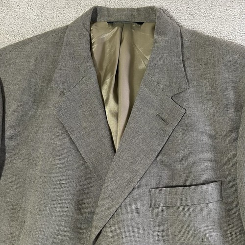 Brooks Brothers 3 Button Blazer Mens 42L Light Brown Linen Blend Made In USA - Picture 2 of 24
