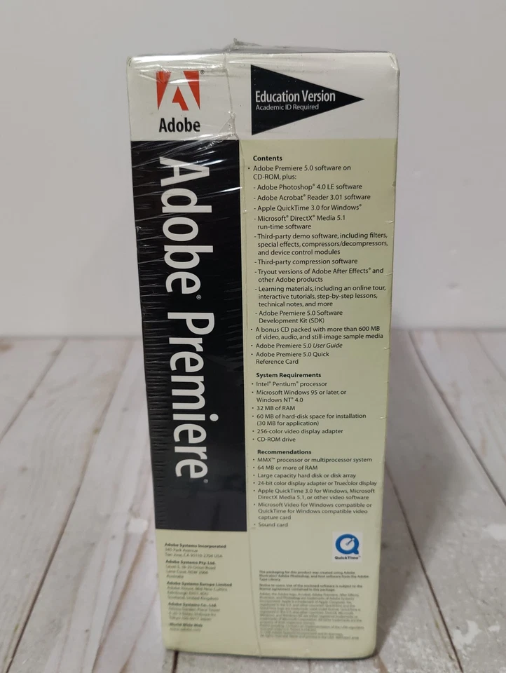 New Adobe Premiere 5.0 / 5.1 Big Box Full Version  Windows 95 NT 4.0 Sealed - Image 3 of 4