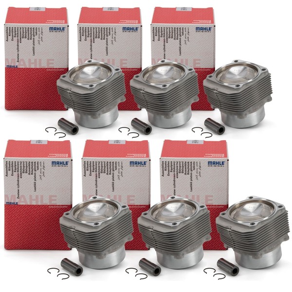 6X Mahle 5043792 Kolben Reparatursatz FüR Porsche 993 3.6 Carrera 99310391523-image